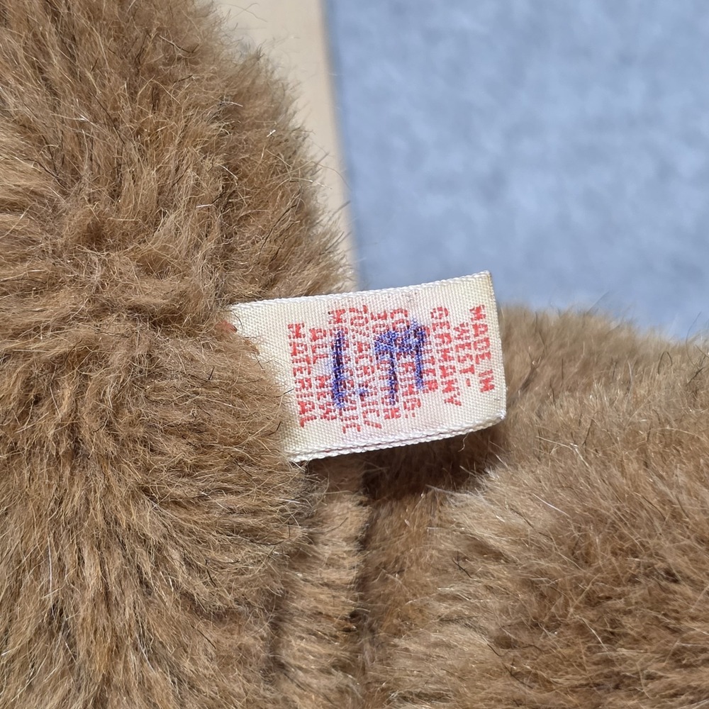 Hermann Teddy Original Brown Plush Teddy Bear 8 in Vintage 1980s w/ Tag - Picture 5 of 9